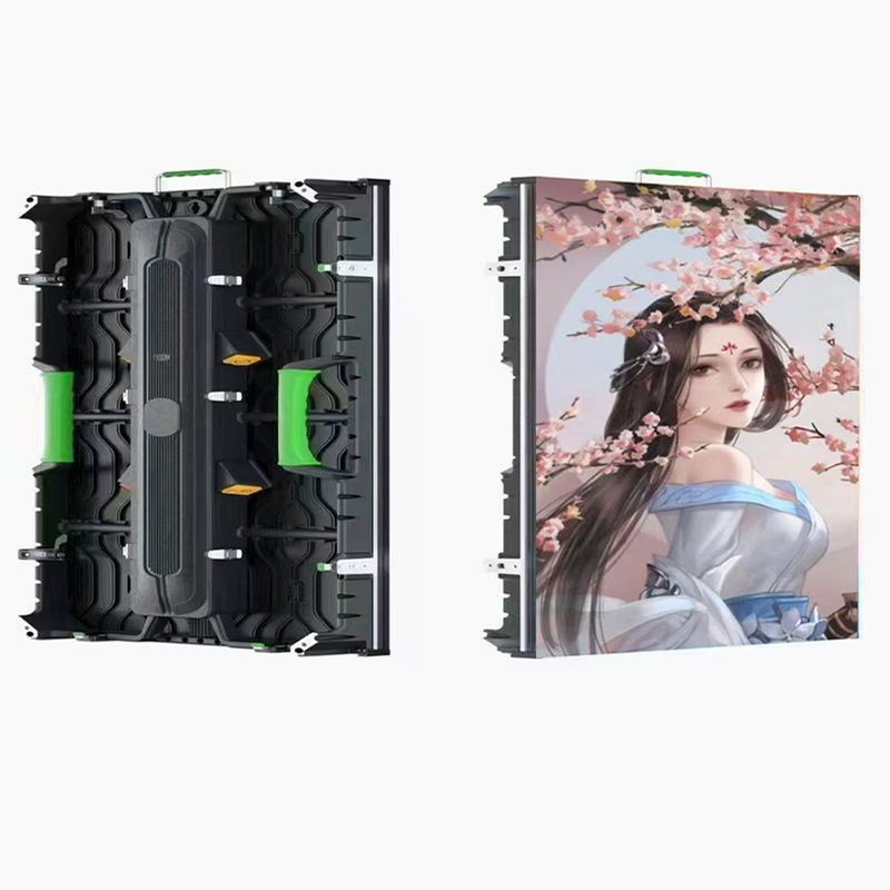 P2.976 500*500 カーブロック 室内 レンタル LED スクリーン 1920hz アルミ ハードリンク 磁気 設置